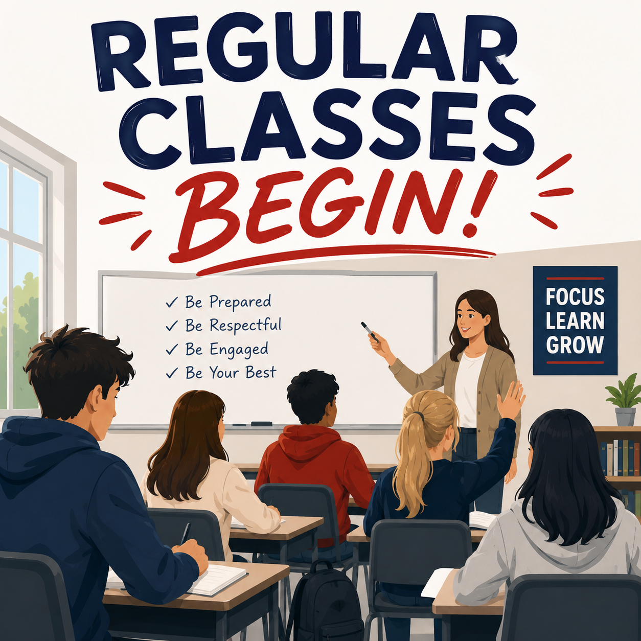 First Day of Regular Classes.