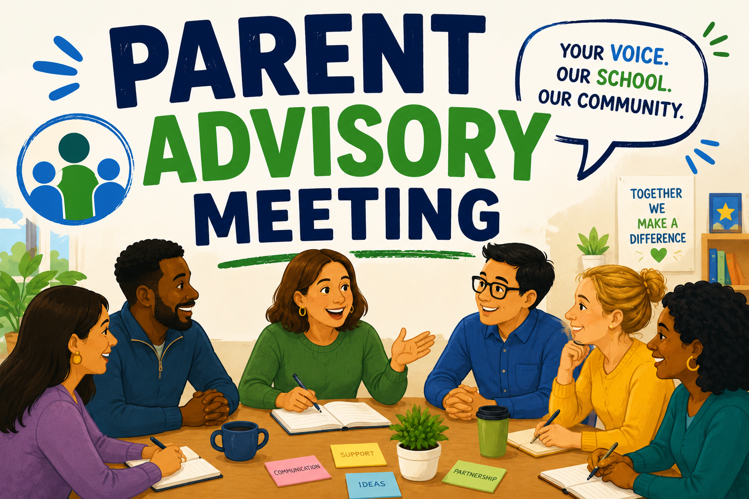 parents around a table in discussion