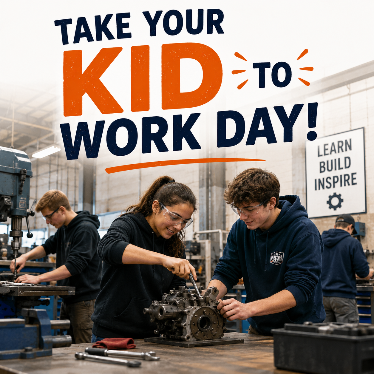 students working